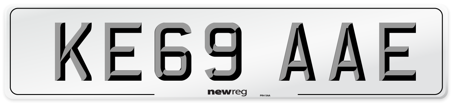 KE69 AAE Number Plate from New Reg